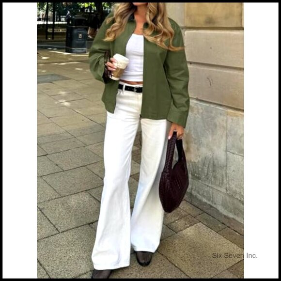 Oversized Barn Jacket Lightweight Cotton Canvas Zip Up Casual Vintage Utility - Picture 6 of 7